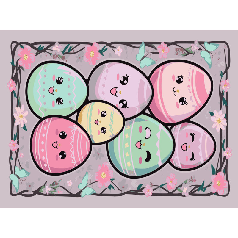 Le tapis des Fêtes de Pâques Printemps Aisle®, Rectangulaire 2 pi x 3 pi