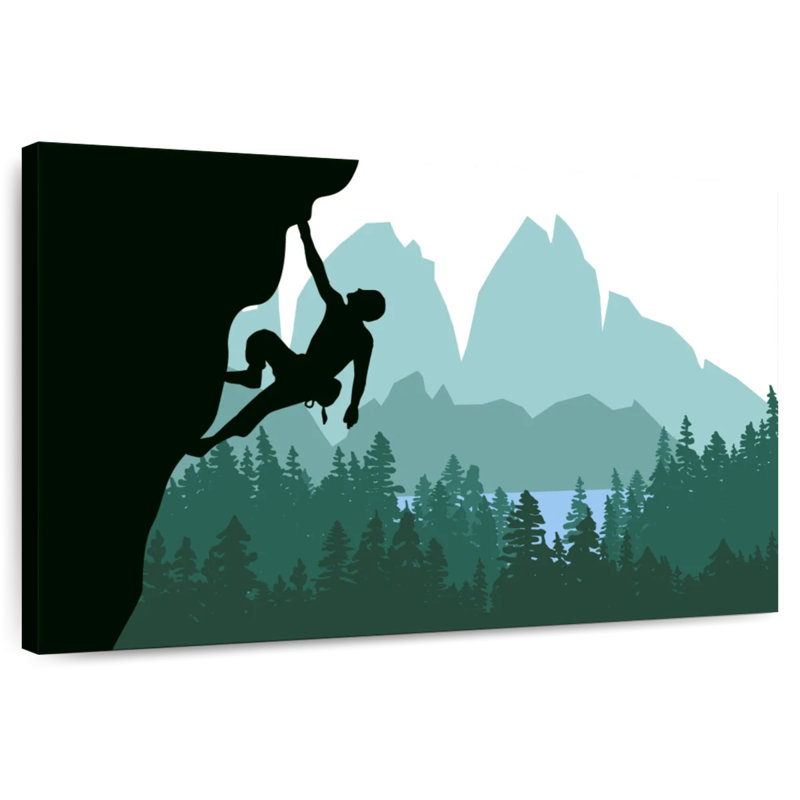 Sireci Rock Climber Silhouette, 30" H x 45" W