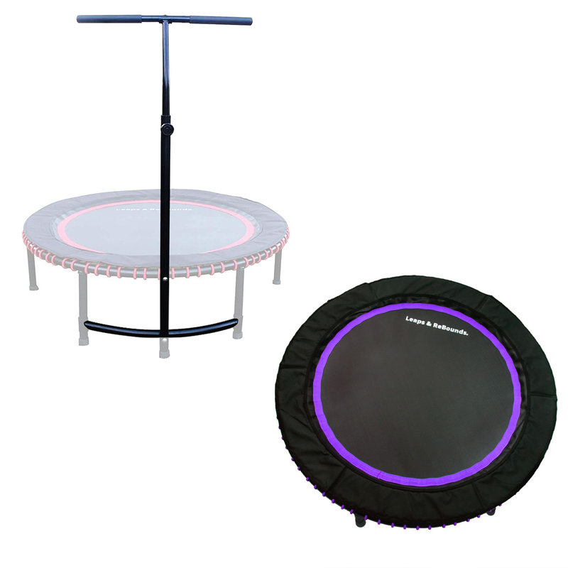 LEAPS & REBOUNDS Round Fitness Trampoline, Purple