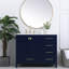 Meuble-lavabo simple 42 po avec plateau en marbre Hines-2128195551