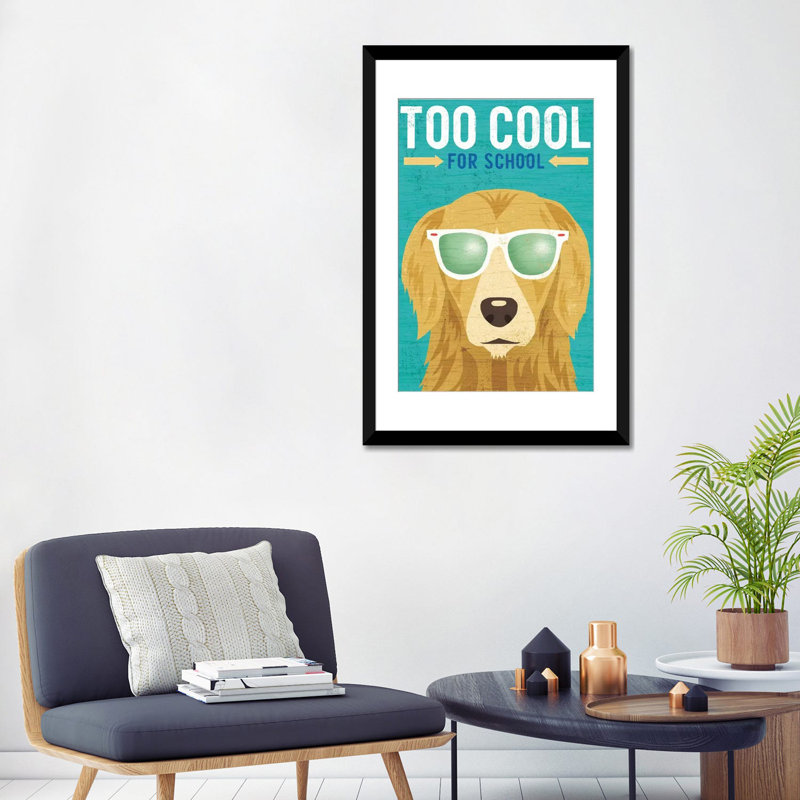 « beach bums series : golden retriever ii », reproduction d’impression sur toile, H 32 po x l 24 po x P 1 po, Blanc