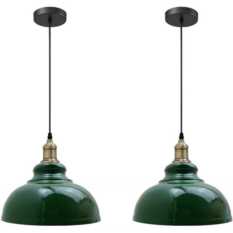 1 - Light Dome Pendant, Green