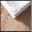 Tabouret de coiffeuse avec coussin et pieds solides, blanc
