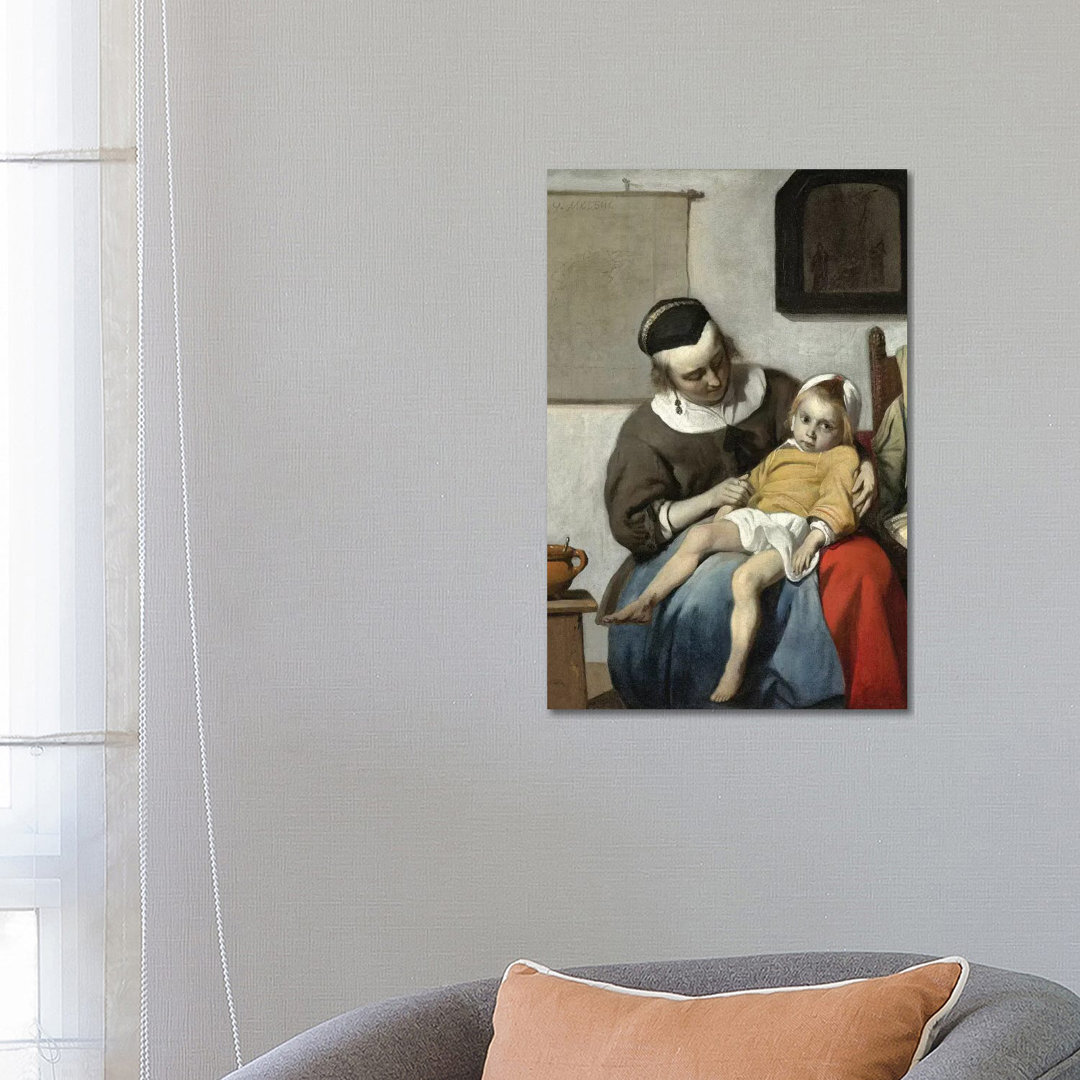 The Sick Child, C.1664-66 by Gabriel Metsu - Wrapped Canvas Painting