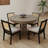5-Piece Dining Set Mid-Century Modern Wooden Table & Upholstered Chair Set For Home, Kitchen, Dining Room-118350969-118350971-118350972
