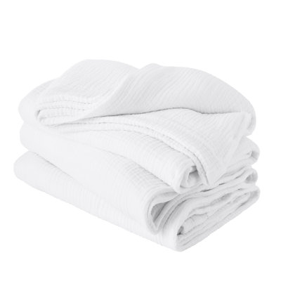 Couvre-lit 100% coton, couverture légère 100% mousseline GentleSoft ™ pour le printemps et l'été