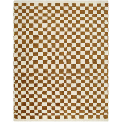 Damier Wool Plaid Area Rug