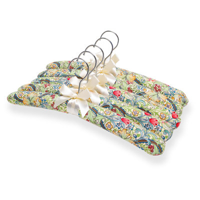 Padded Hangers For Women Clothing, Floral Padded Clothes Hangers For Women, No Shoulder Bump Hangers For Adult, Padded Clothes Hangers For Women Sweaters, Dresses, Suits (Pack Of 5)