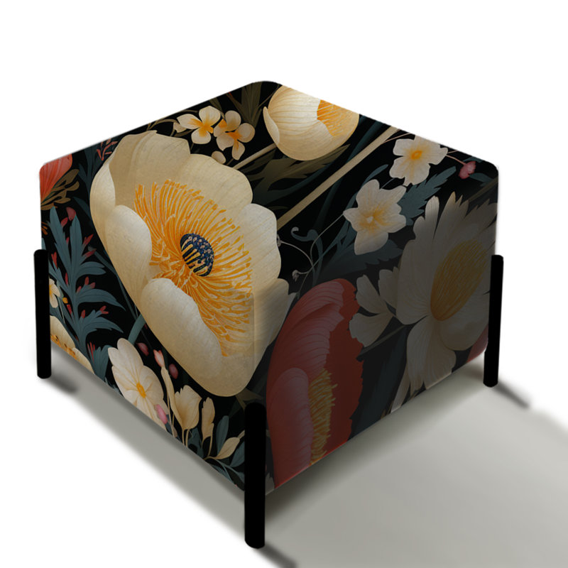 Dameir - Repose-pieds floral carré