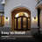 Solar Wall Sconce Lantern W/ Flame Effect
