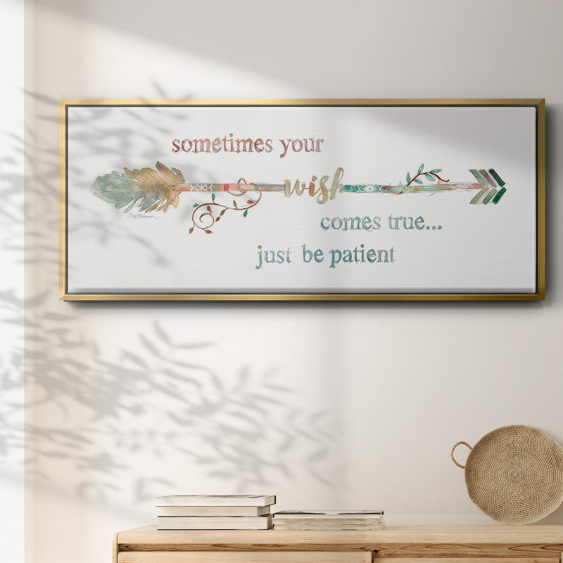 Wishing Arrow- Framed Canvas, 8" H x 20" W