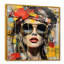 «Red Grunge Woman Collage V», art mural Pop-812660715-812660714