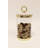 Medium Canister With Marble Lid And Clear Ball Knob - 7.1"H