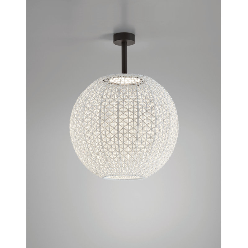 Nans 1 - Light LED Semi Flush Mount, Brown
