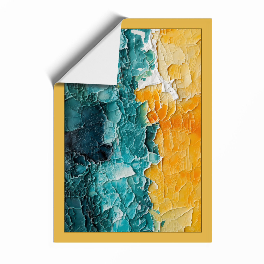 Chromatic Divide Abstract - Framed Print