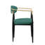 Ensemble de chaises rembourrées en tissu vert 2 pièces Modern Contemporary-120658683
