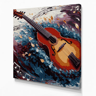 «Music Balalaika Brown», art mural sur toile