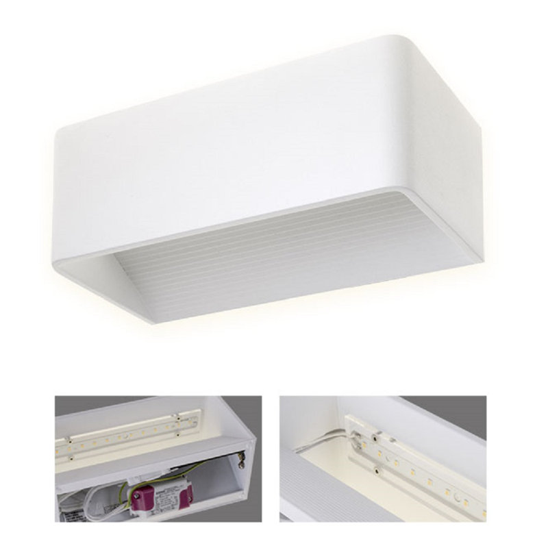 Hudson LED Flush Mounted Sconce, 8cm H x 20cm W x 10cm D