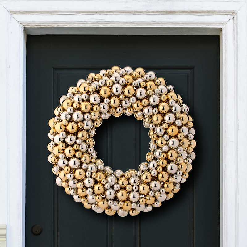 Couronne en mélange de luxe 24 po PVC et PE, Or argenté