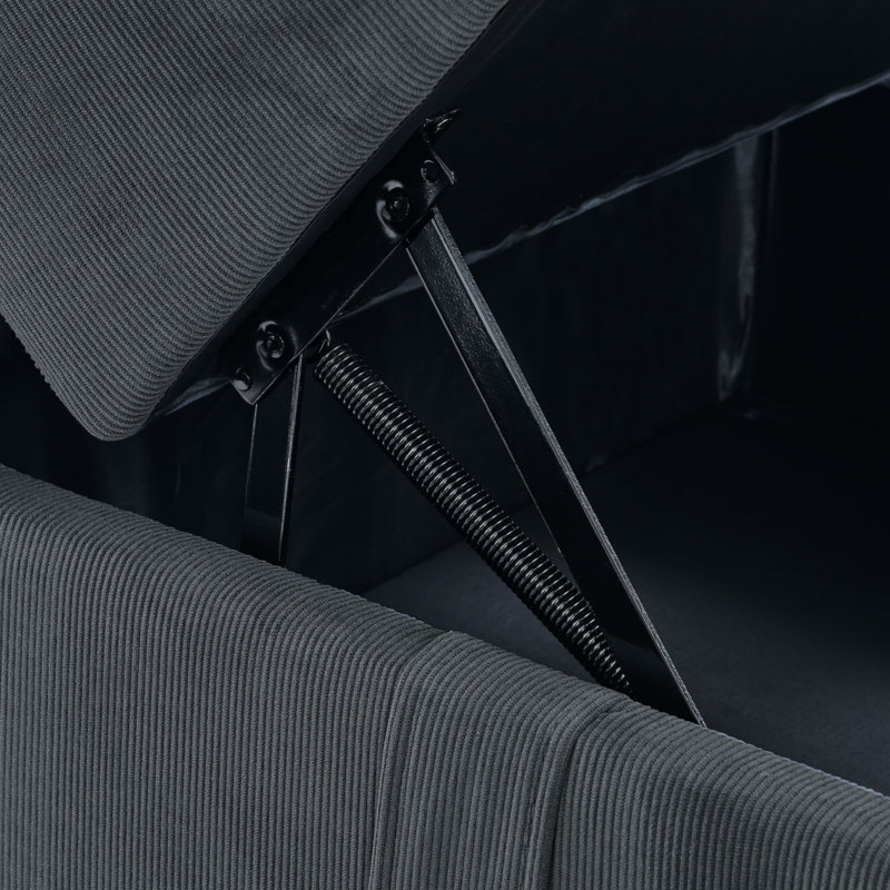 Fauteuil d'appoint sans accoudoirs, velours côtelé