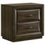 Ensemble de chambre à coucher pour très grand lit 4 pièces Lahi, lit à panneaux, commode, table de chevet, bois brun-137563201