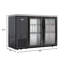 47 in. Commercial Two Glass Door Back Bar Cooler Refrigerator with Side Condenser and Compressor, LED Lighting, 11 Cu. Ft Capacity in Black (KM-BC-2GD-SCBK)-112233248