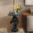Statement Horse Head Accent Table with Faux Marble Top