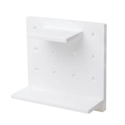 Plastic Storage Shelf Adhesive Type Wall Mounted Toilet Kitchen Rack