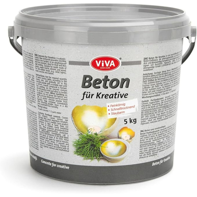 Béton Viva Decor pour créatifs, gris, 5 kg
