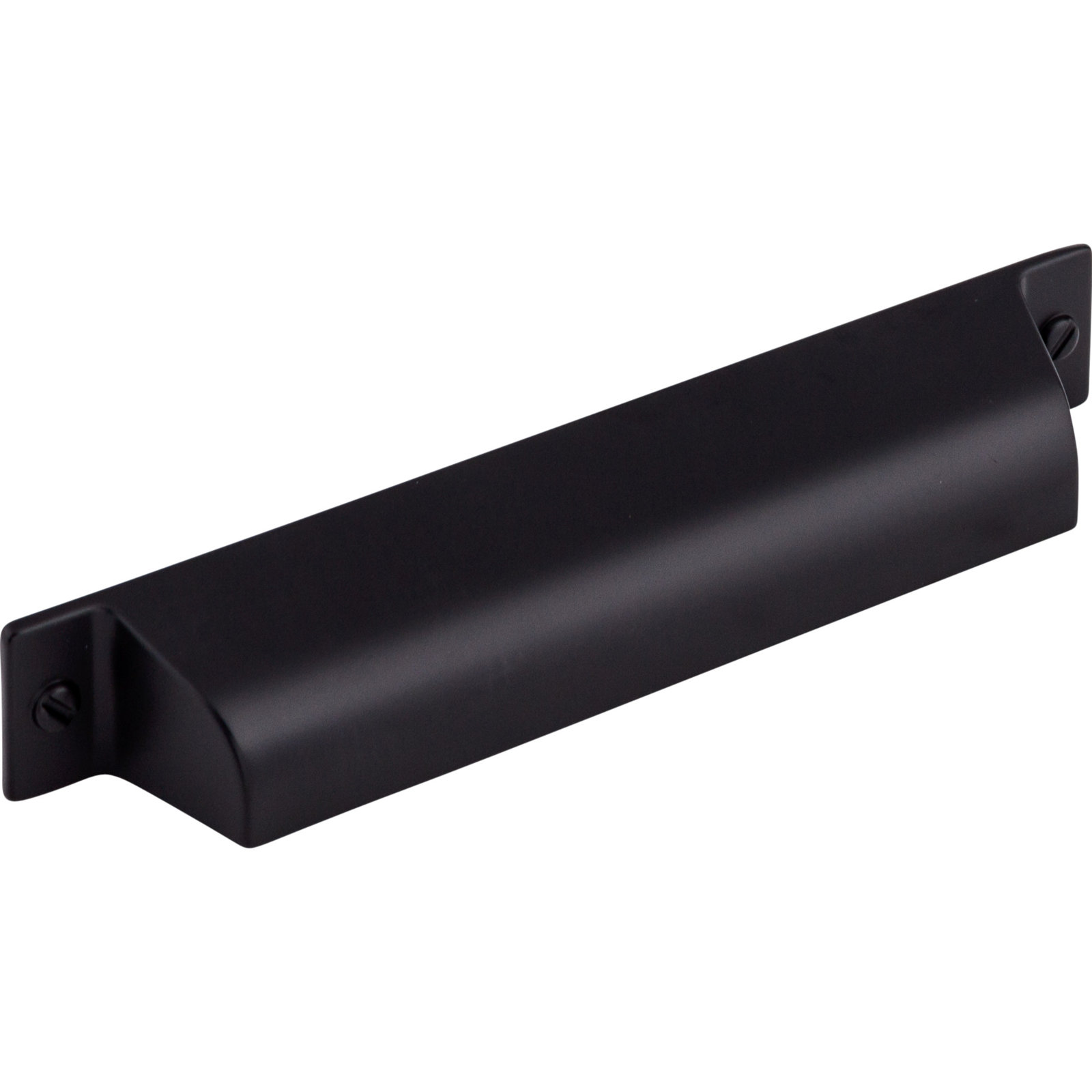 Channing Cup Bin Cabinet Pull, 5" Center to Center, Flat Black