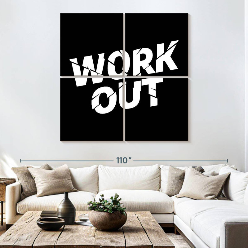 Kema Workout Typography, 74" H x 74" W