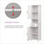 Armoires | Armoire de rangement étroite à double porte sur pied étroite | Capacité de charge de 45 lb | Minimaliste | Panneau de fibres à densité moyenne