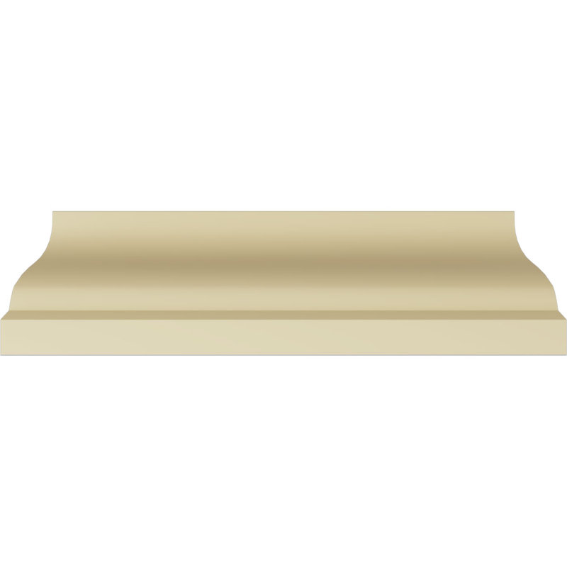 Primed White Polyurethane Alexandria Crown Moulding Sample