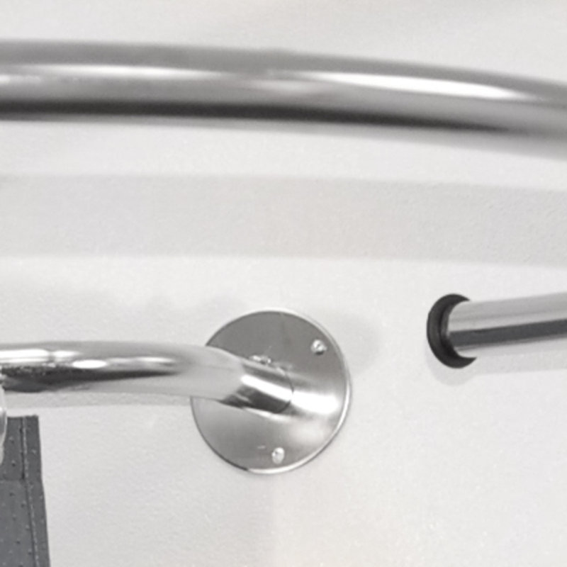 76cm Fixed Shower Curtain Pole & Hook Set