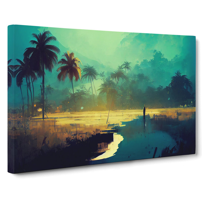 Wild Palm Trees - Wrapped Canvas