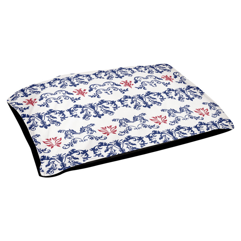 Lit pour chat Houston Houston, Taille moyenne - L 32,5 po x l 42,5 po, Blanc / bleu foncé / rouge / noir