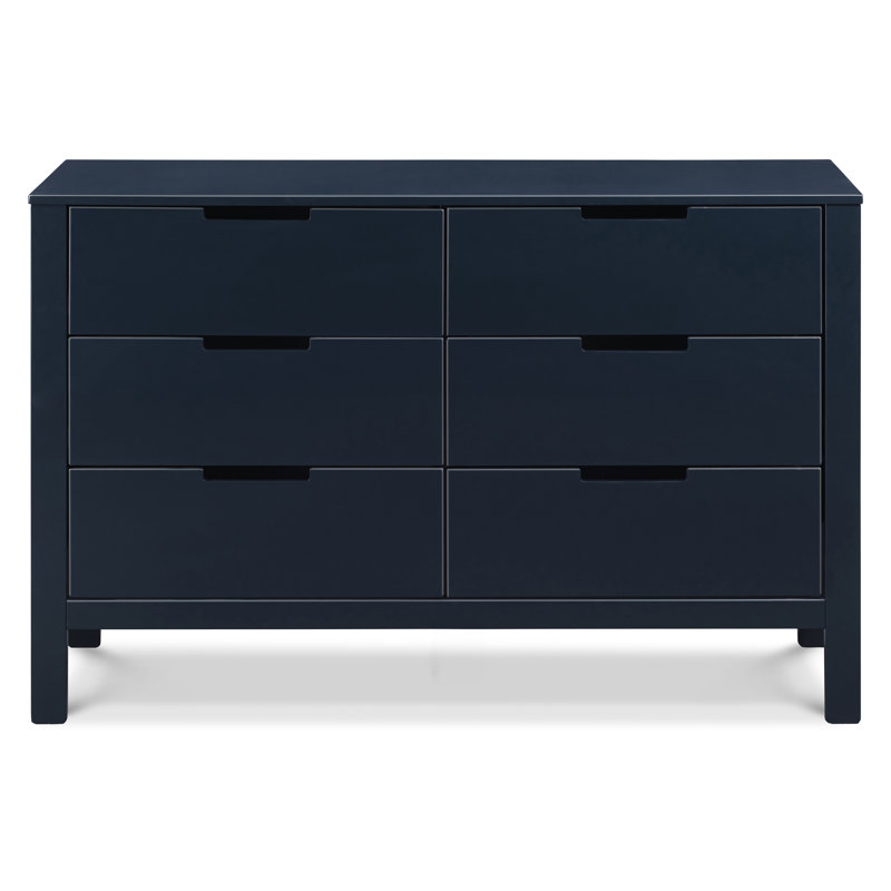 Navy Double Nursery Dresser with Six Drawers