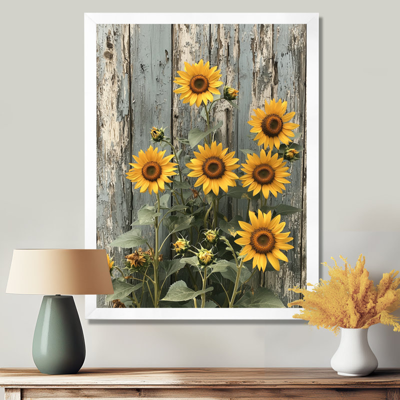 Geil - Floral Wall Decor, H 20 po x l 12 po, Reproduction encadrée d'une seule photo, Blanc