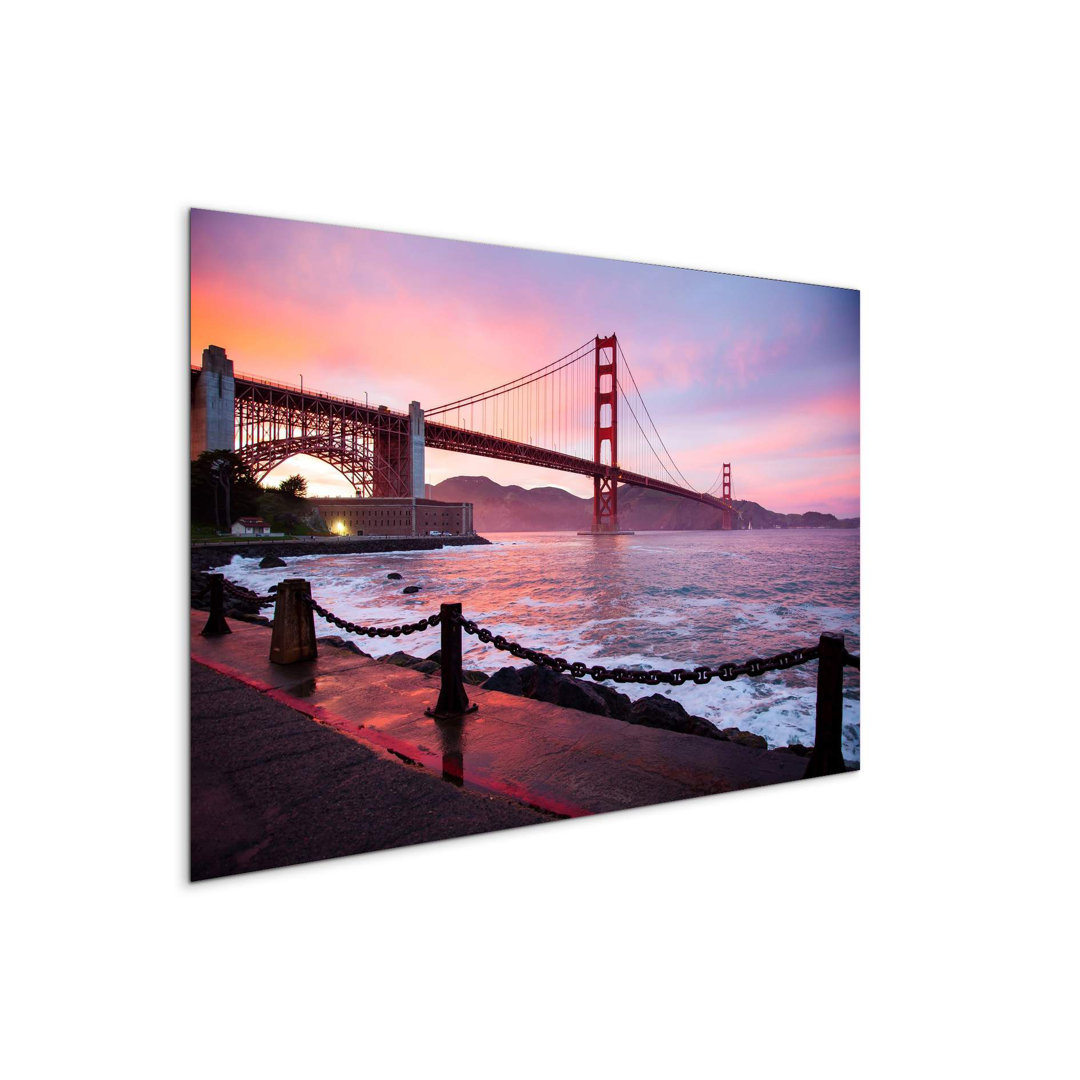 San Francisco Gate by Art Studio 53×80 cm MetalArt Materic Aluminum Satin Effect, Frameless Panel, Lightweight Ready to Hang