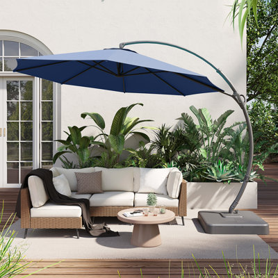 Kristy Aluminum Cantilever Umbrella with Base Included