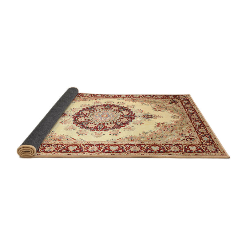 Tapis brun/beige traditionnel Desbois, Rond 4 pi