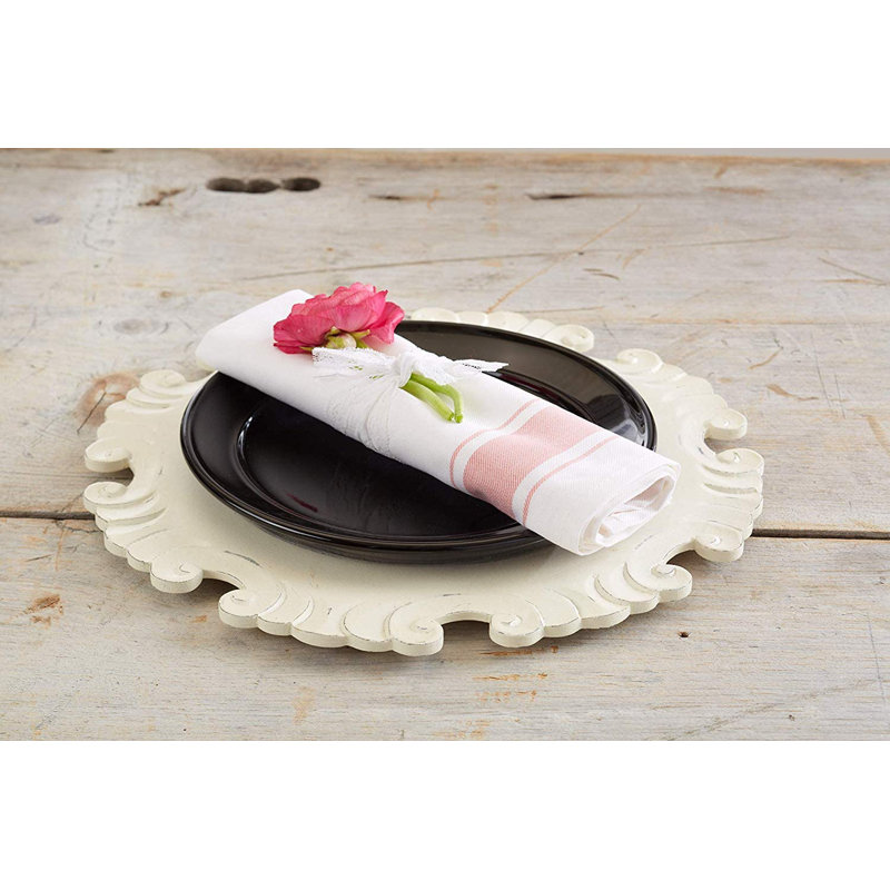 Serviette 100% coton 20 po x 20 po Cramlington Longshore Tides Bistro, Rose