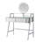 Chic Mirrored Makeup Vanity Desk with Storage and Charging Feature for Bedroom