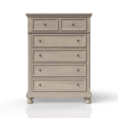 Antique Gray 5 Drawer Chest