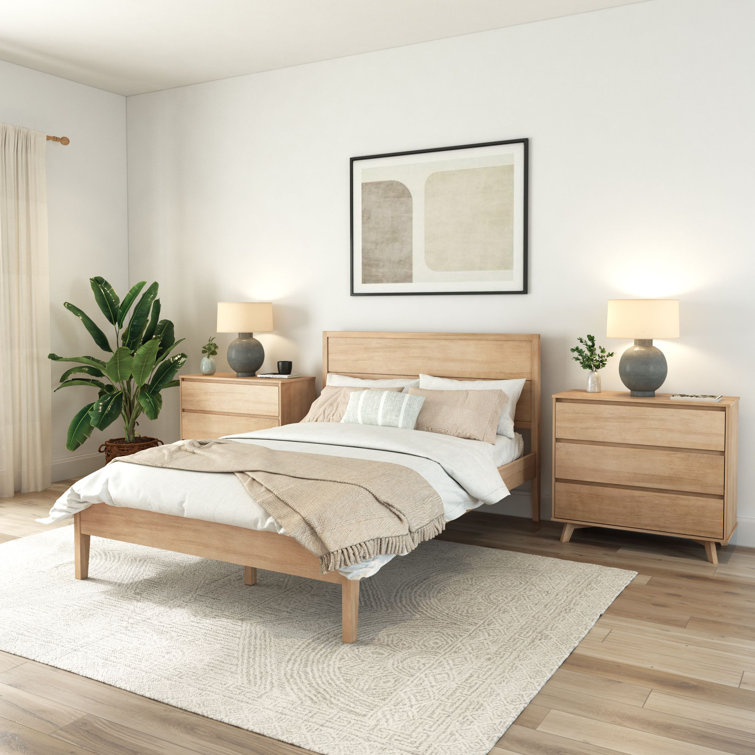 Lauritzen Solid Wood Panel Bed