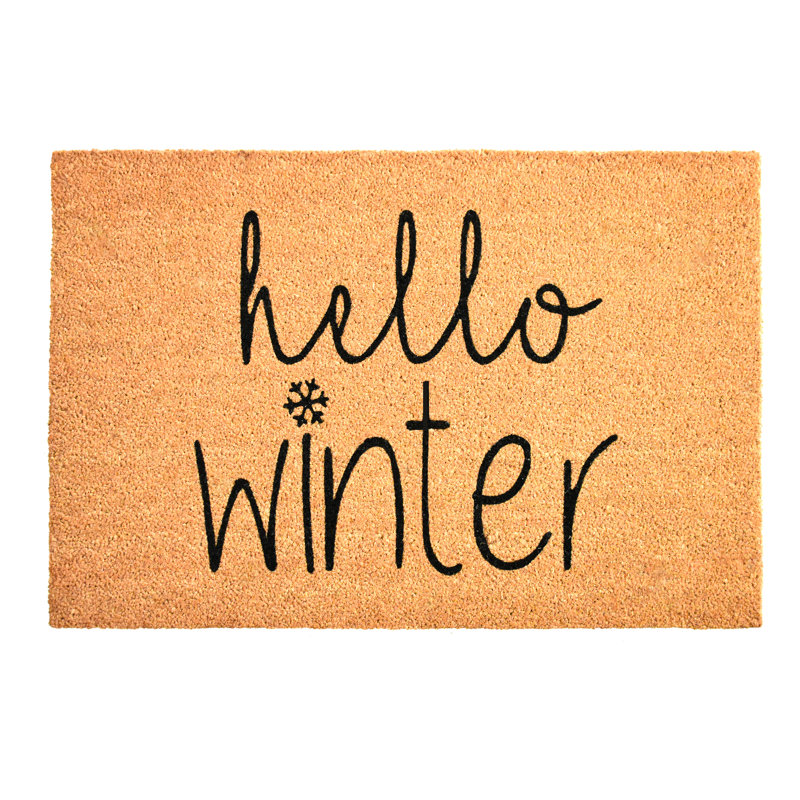 Paillasson Hello Winter, L 24 po x L 48 po