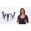 Ensemble de tables carrées intérieur / extérieur en métal 23,75 po Geneen avec 2 chaises empilables-1362077365