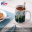 Misty Tree Line 15 oz. Tasse décorative en céramique