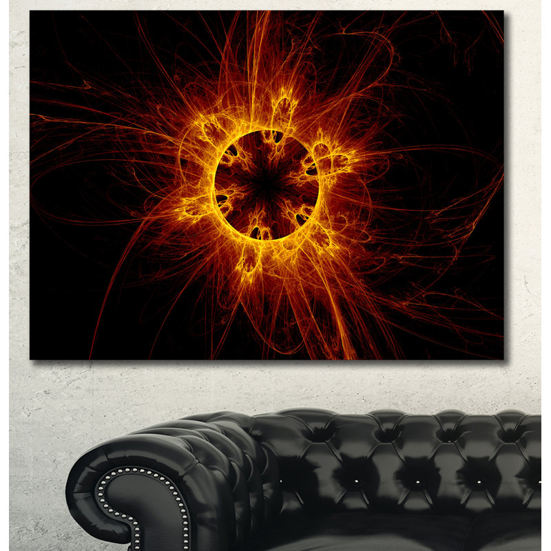 " Solar Eclipse Digital Illustration ", 30" H x 40" W x 1" D