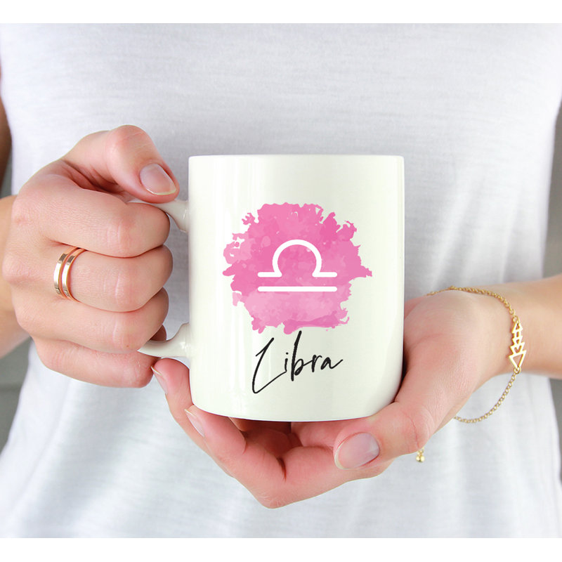 Tasse à café à symbole de signe Libra, Balance